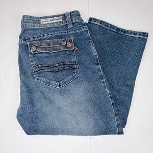 Americana Blues Women's Rhinestone Embellished Capri Jeans Size 13